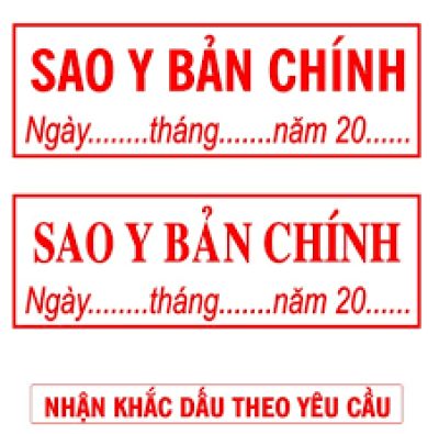 Khắc dấu Sao y bản chính