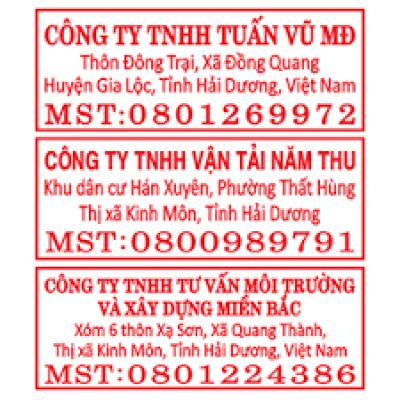 Khắc dấu Mã số thuế MST